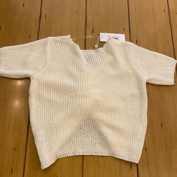 Knit Twist Sweater Crop Top New Small White - Picture 8 of 9